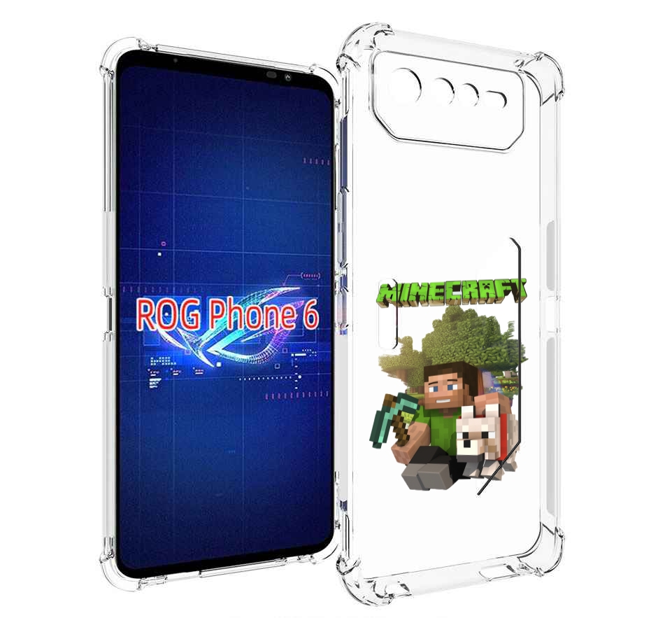 

Чехол MyPads Майнкрафт детский для Asus ROG Phone 6, Прозрачный, Tocco