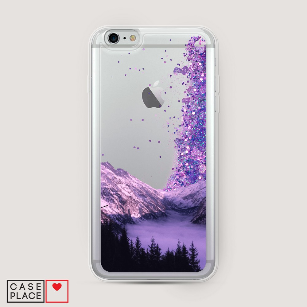 

Жидкий чехол с блестками "Горный туман" на Apple iPhone 6 Plus, 10592-1