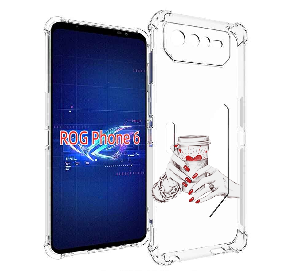

Чехол MyPads Любовный-стакан для Asus ROG Phone 6, Прозрачный, Tocco