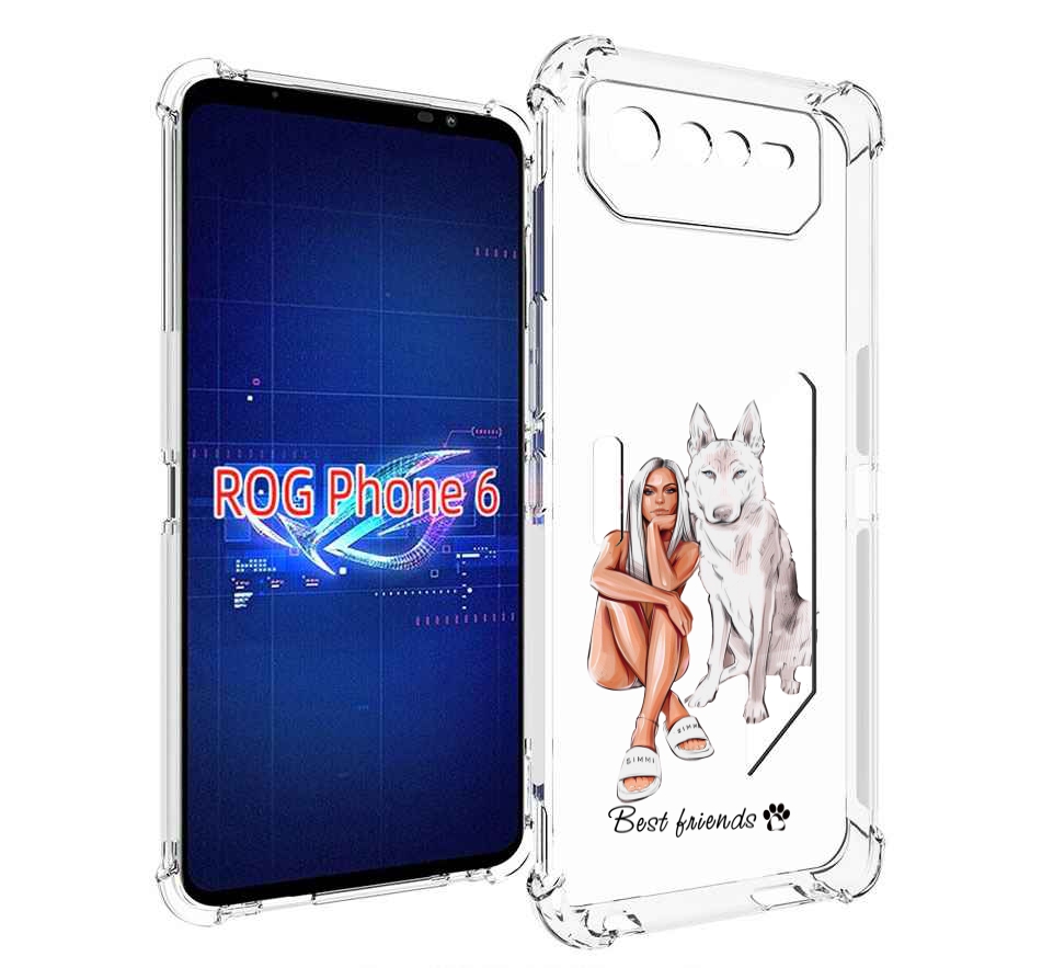 

Чехол MyPads Лучшие-друзья для Asus ROG Phone 6, Прозрачный, Tocco