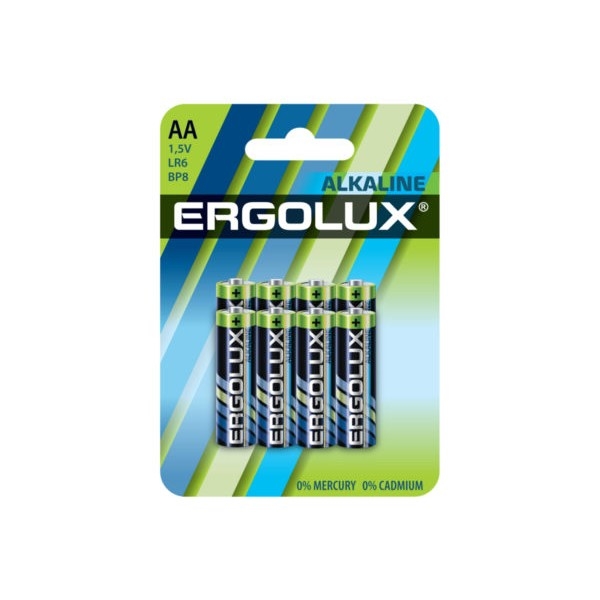

Ergolux Alkaline BL8 LR6 (LR6 BP8, батарейка,1.5В)
