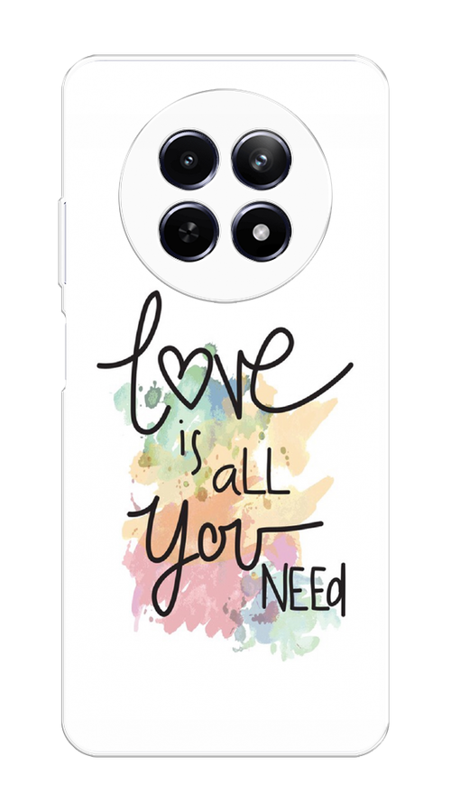 

Чехол на Realme 12 5G "Love is all you need", Белый;черный;зеленый, 2516450-1