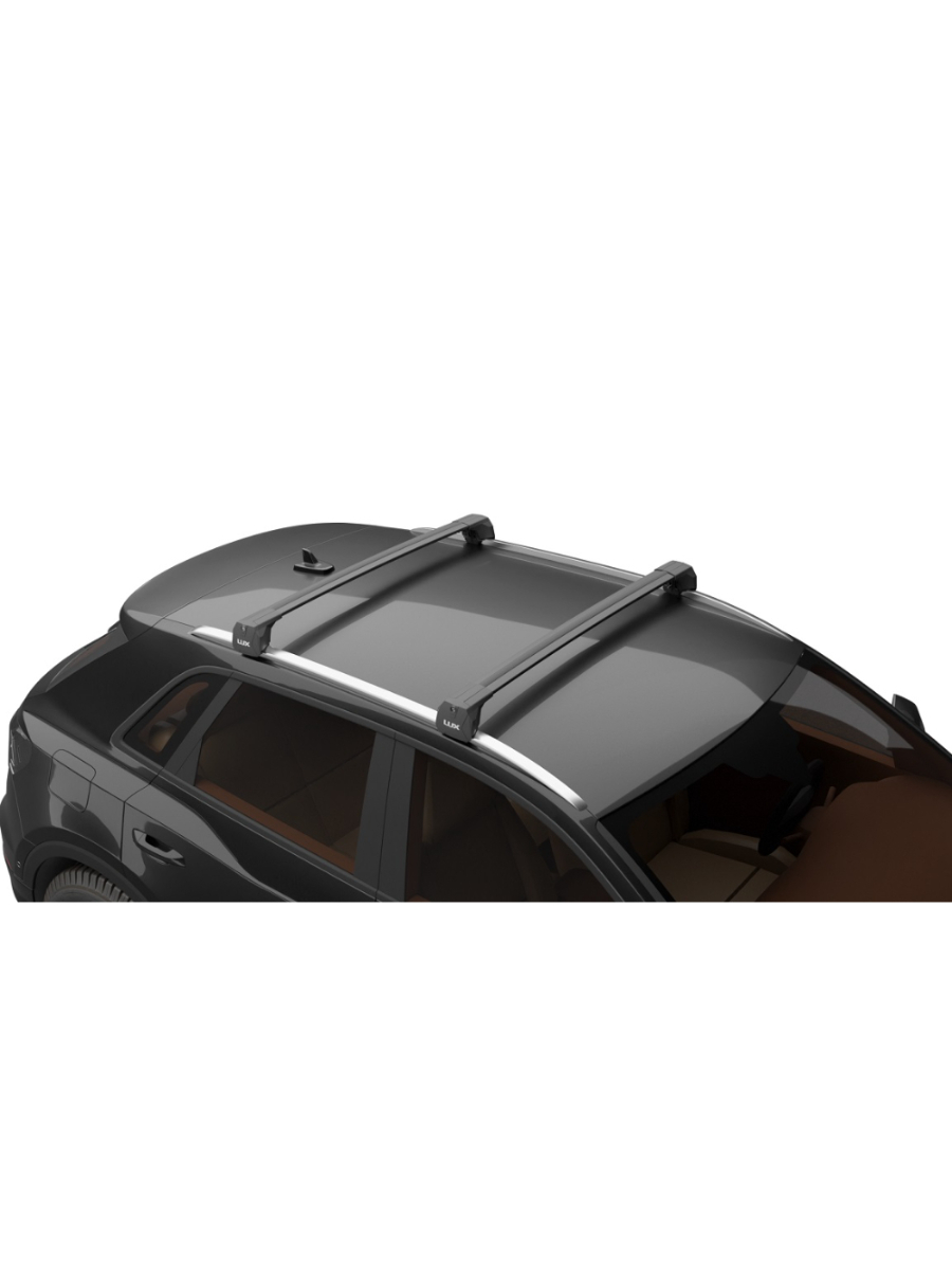 Багажник на крышу LUX Скаут-2, черные крыловидные дуги на Хендай Палисад 2018-2022