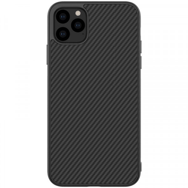 фото Карбоновая накладка nillkin synthetic fiber series для apple iphone 11 pro max (черный)