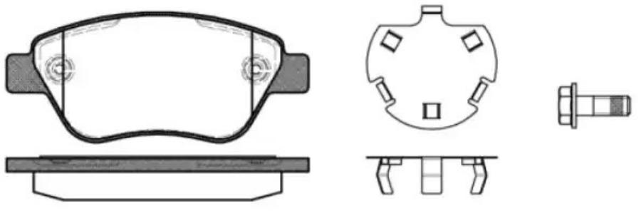 

Колодки дисковые п.\ Fiat Panda/500 1.4i 06> REMSA 858 30 [77364893], 085830