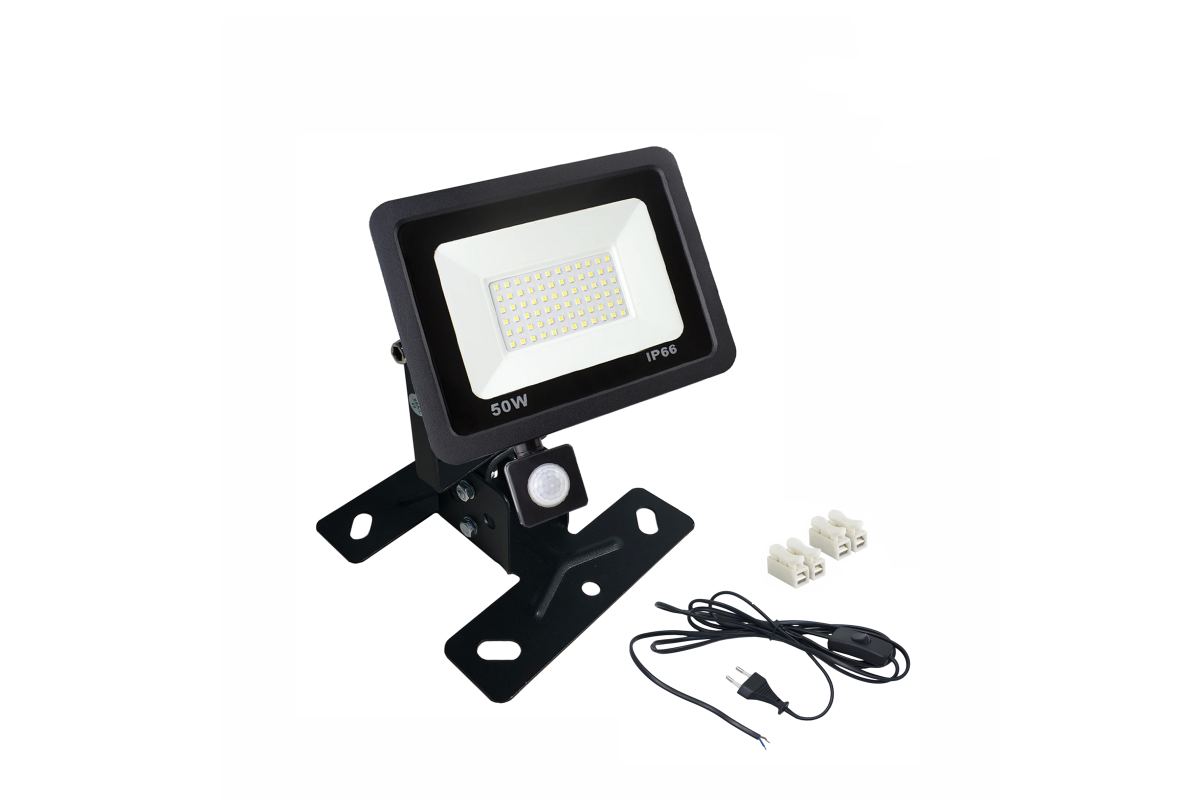 

Прожектор Mobicent MCER211765 50 Вт с датчиком движения на настенно-потолочном креплени, MCER211765