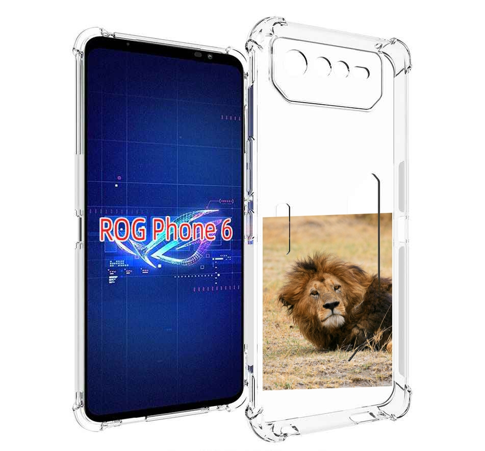 

Чехол MyPads Лев-лежит мужской для Asus ROG Phone 6, Прозрачный, Tocco