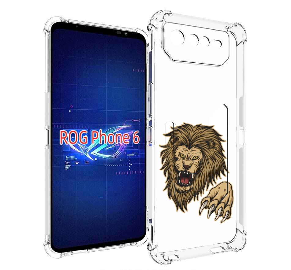 

Чехол MyPads Лев-завоеватель мужской для Asus ROG Phone 6, Прозрачный, Tocco