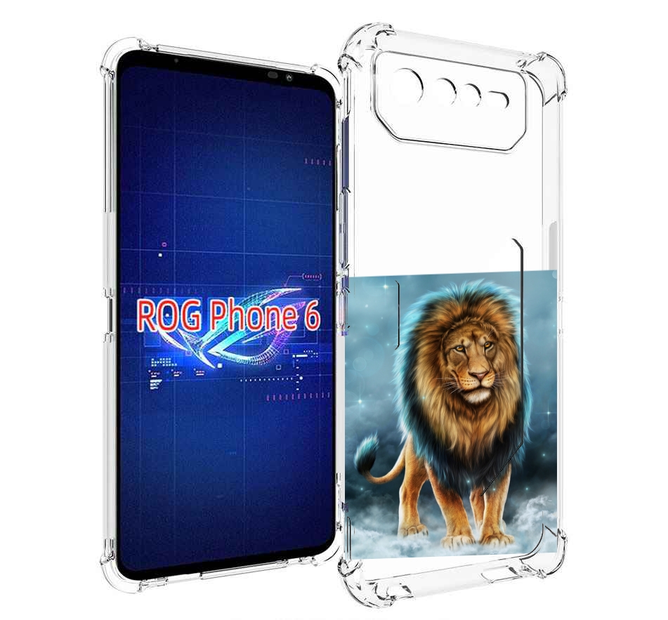 

Чехол MyPads Лев-в-тумане для Asus ROG Phone 6, Прозрачный, Tocco
