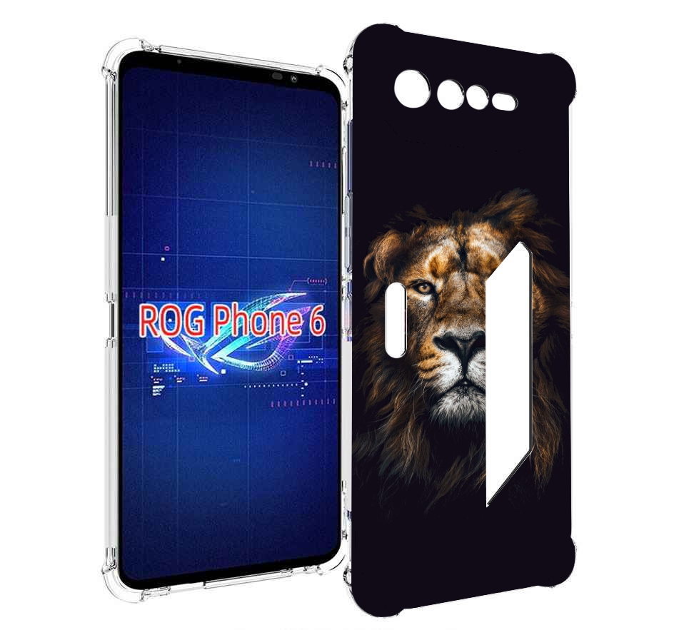

Чехол MyPads Лев-в-тени мужской для Asus ROG Phone 6, Прозрачный, Tocco