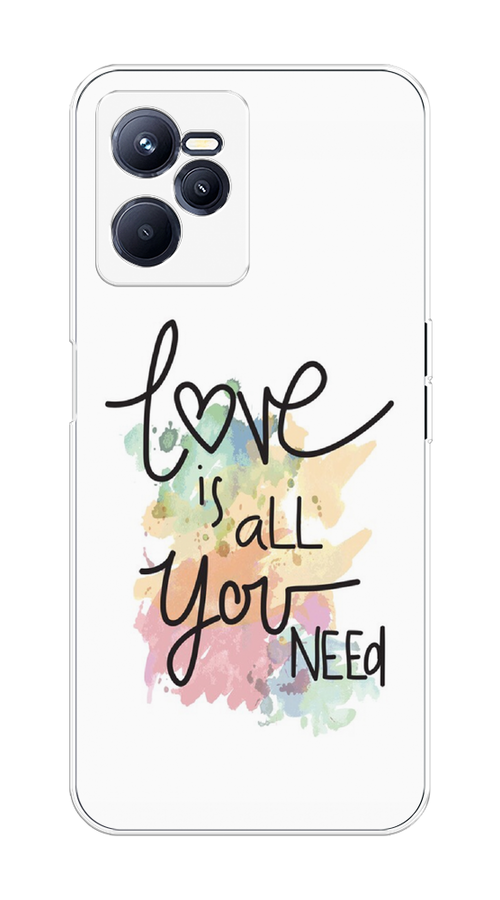 

Чехол на Realme C35 "Love is all you need", Белый;черный;зеленый, 259250-1