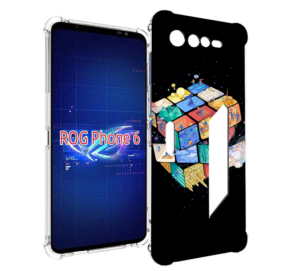

Чехол MyPads Кубик-Рубика для Asus ROG Phone 6, Прозрачный, Tocco