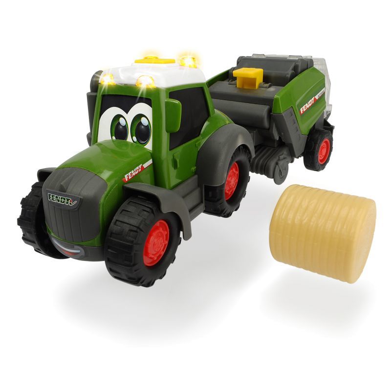 фото Трактор dickie toys happy fendt с прессом для сена, 30 см