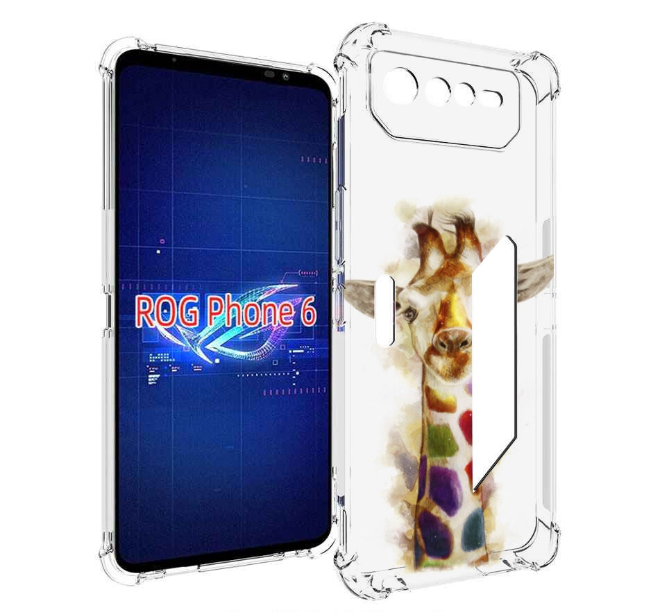 

Чехол MyPads Красочный жираф для Asus ROG Phone 6, Прозрачный, Tocco
