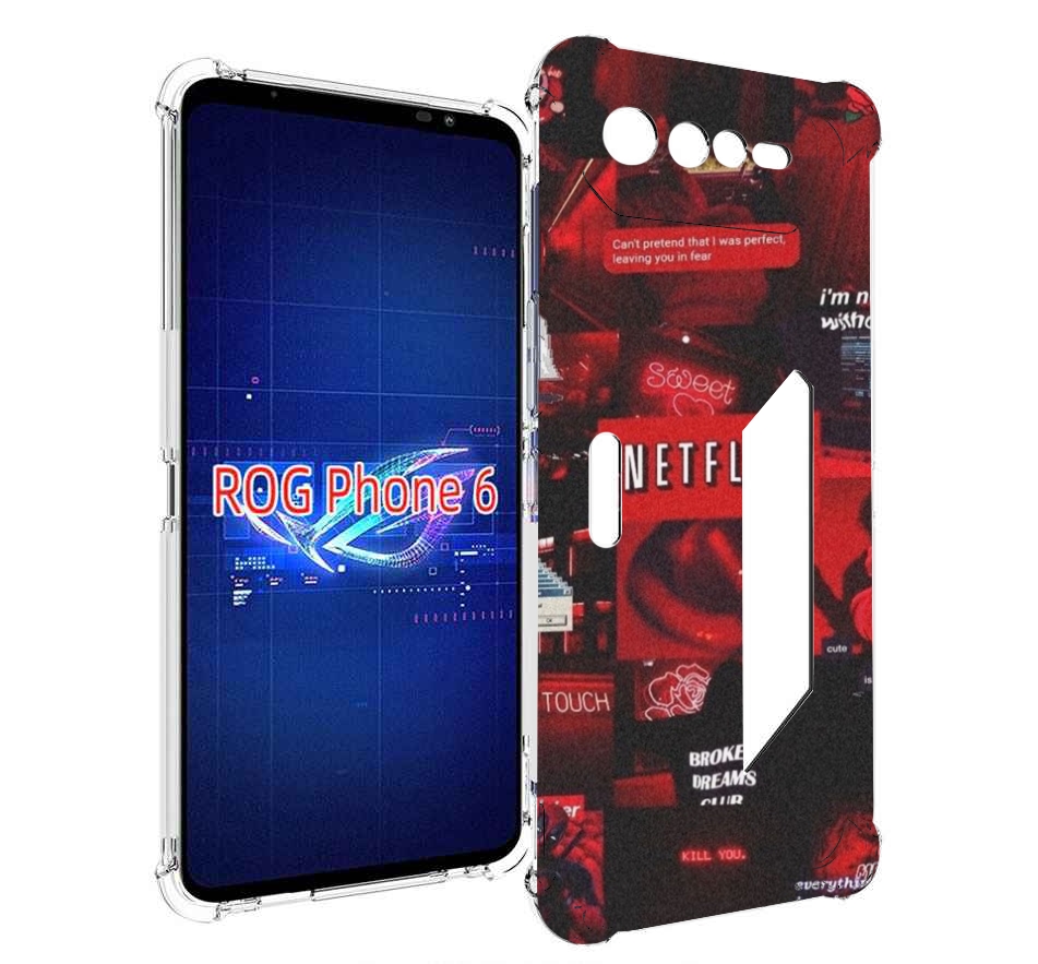 

Чехол MyPads Красные-проекты для Asus ROG Phone 6, Прозрачный, Tocco