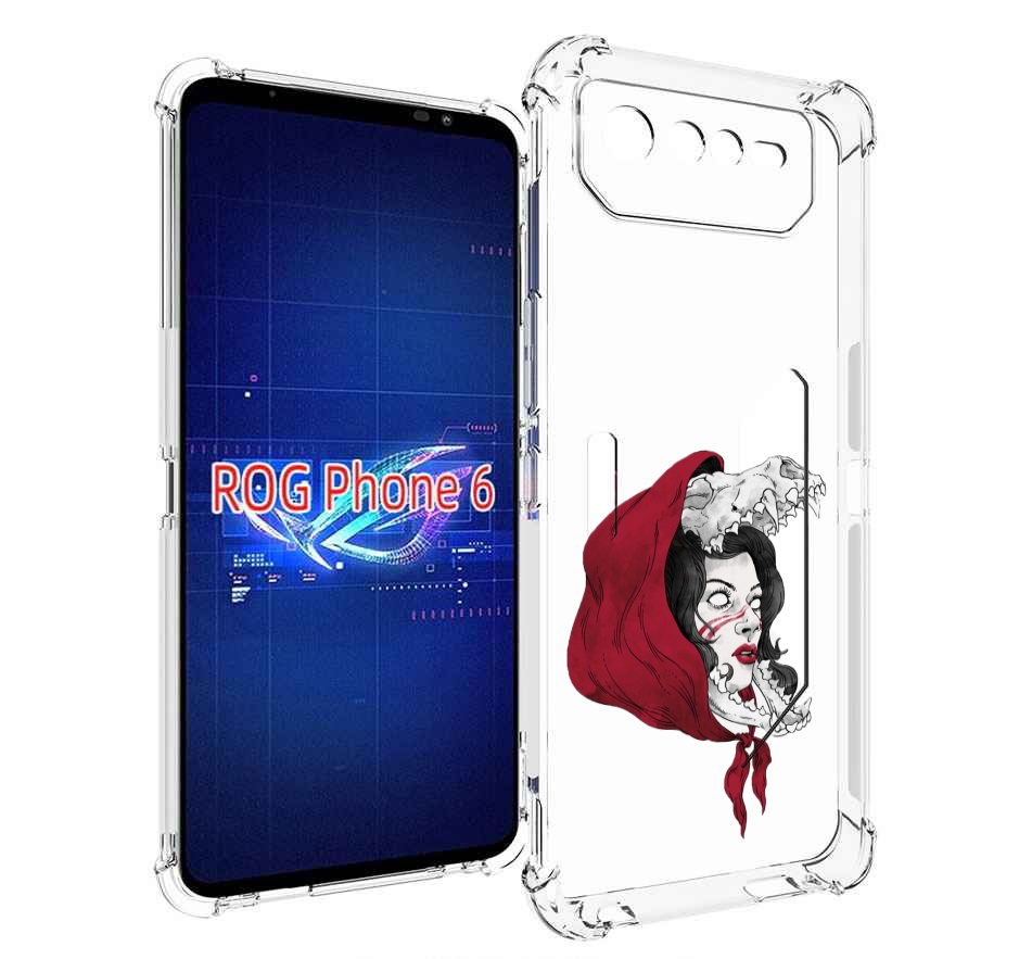 

Чехол MyPads Красная шапочка и волк женский для Asus ROG Phone 6, Прозрачный, Tocco