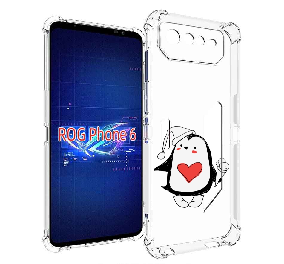 

Чехол MyPads Пингвин с мороженым для Asus ROG Phone 6, Прозрачный, Tocco