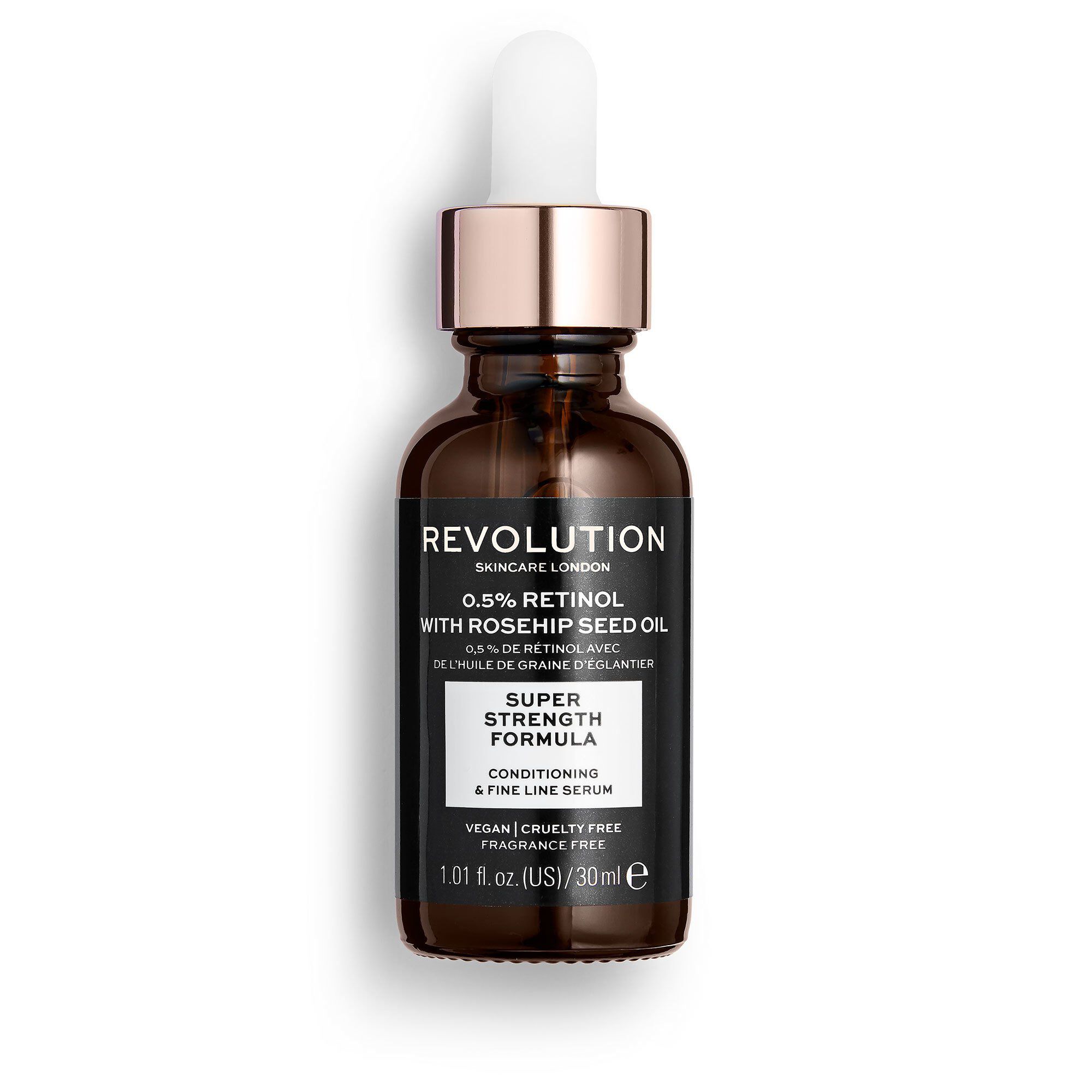 фото Сыворотка для лица revolution skincare 2 в 1 0.5% retinol with rosehip seed oil, 30 мл