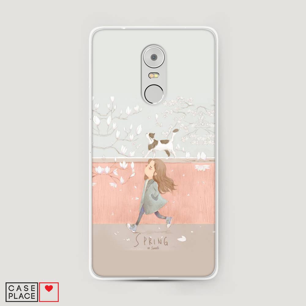 

Чехол Awog на Lenovo K6 Note / Леново K6 Note "Девочка-весна", Серый, 112250-7