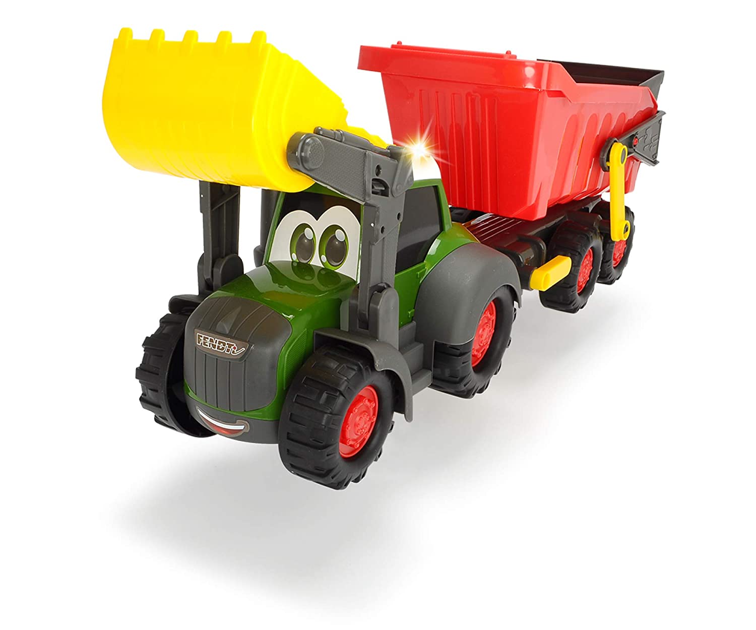 фото Машина dickie toys трактор happy farm трейлер, 65 см