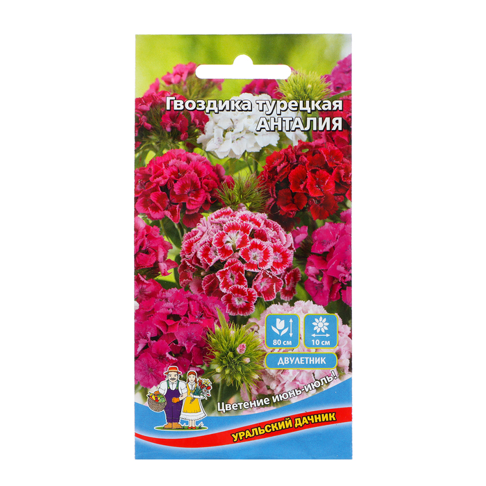 

Семена Цветов Цветы Гвоздика "Анталия" , турецкая, 0 ,2 г (3 шт.)