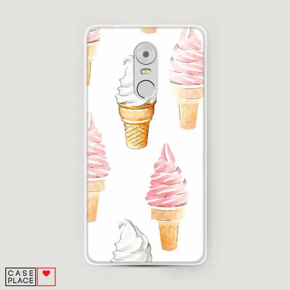 

Чехол Awog на Lenovo K6 Note / Леново K6 Note "Нарисованное мороженое", Белый;розовый, 112250-10