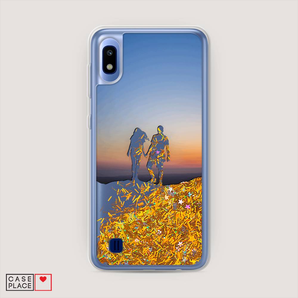 

Жидкий чехол с блестками "Пара на краю света" на Samsung Galaxy A10, 27990-1