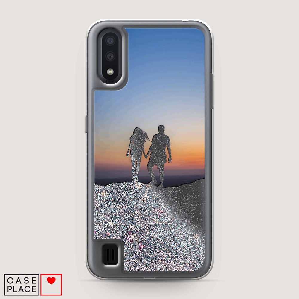 

Чехол Awog на Samsung Galaxy A01 "Пара на краю света", Разноцветный, 29591-1