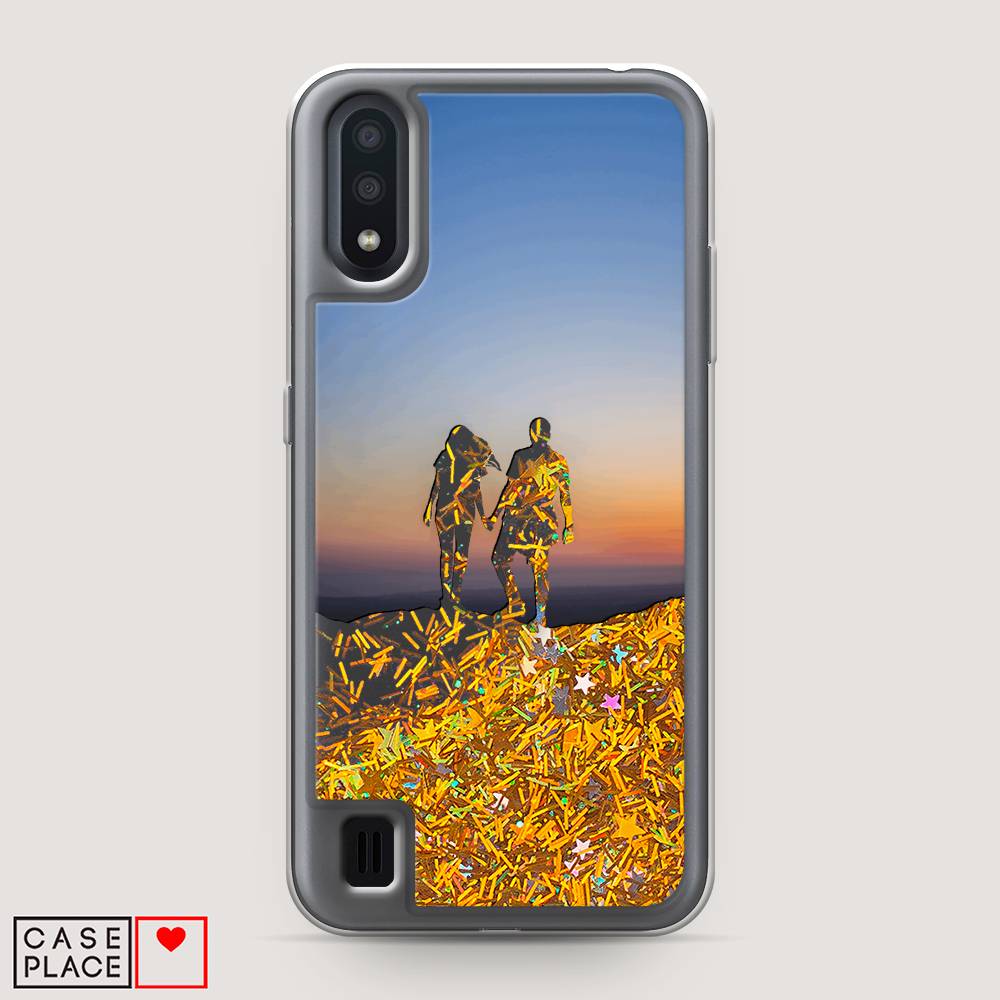 

Чехол Awog на Samsung Galaxy A01 "Пара на краю света", Разноцветный, 29590-1