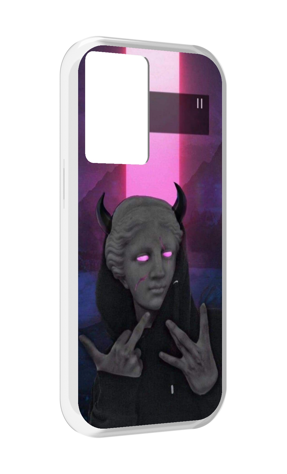 

Чехол MyPads глитч-статуя для OnePlus Nord N20 SE, Прозрачный, Tocco