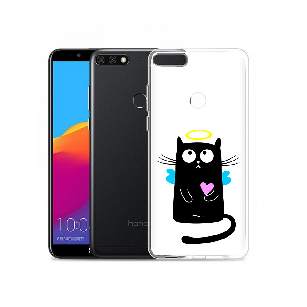 

Чехол MyPads Tocco для Honor 7C Pro Кот ангелок (PT113786.47.96), Прозрачный, Tocco
