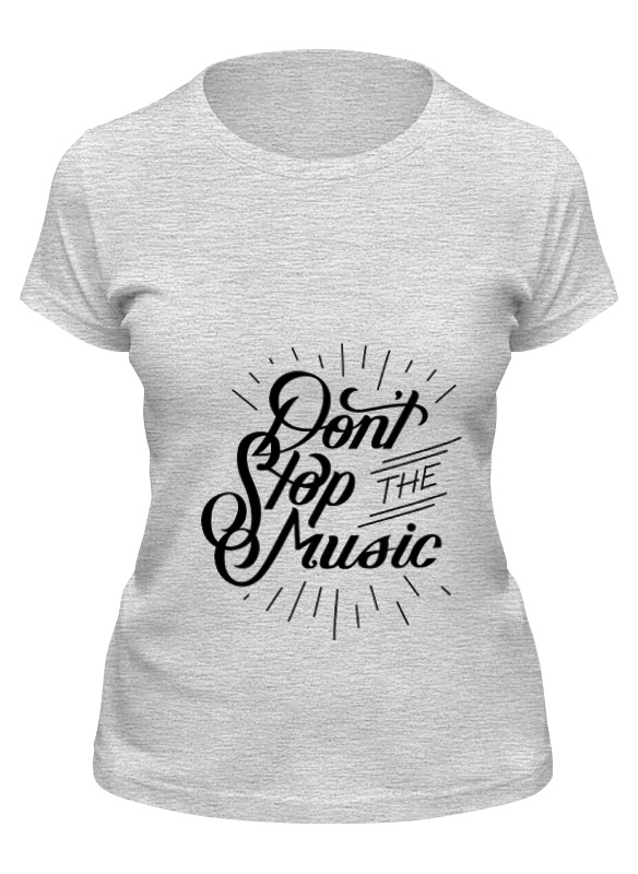 

Футболка женская Printio Music серая S, Серый, Music