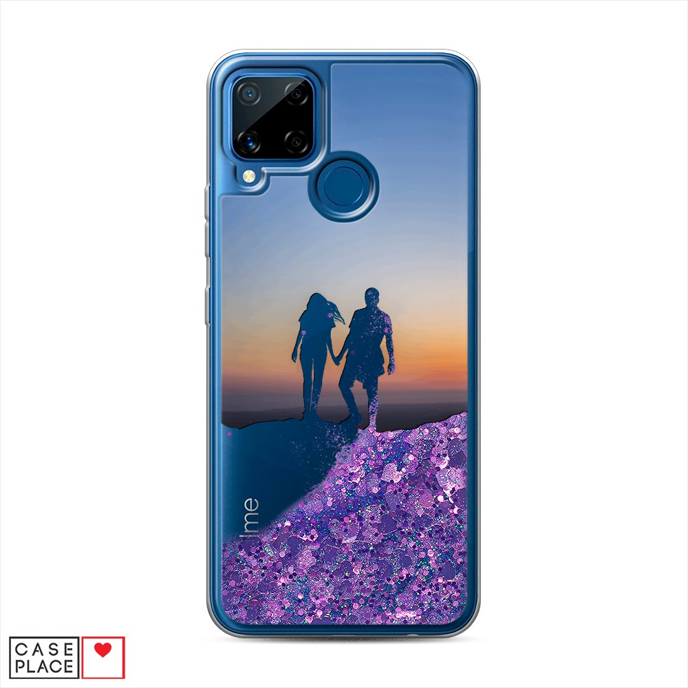 

Чехол Awog на Realme C15 "Пара на краю света", Разноцветный, 255092-1