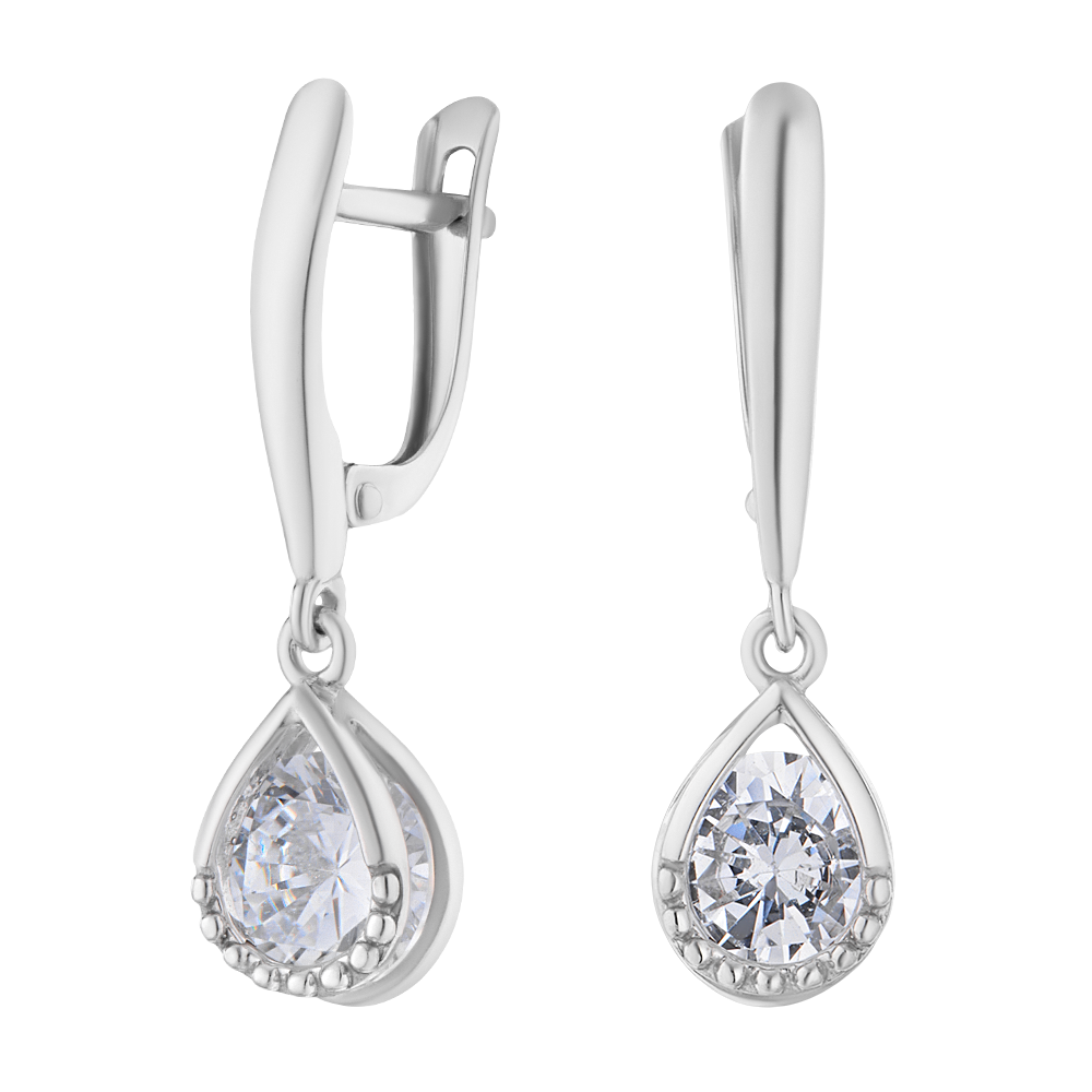 

Серьги из серебра с фианитом ЮВЕЛИР КАРАТ 2129780/9