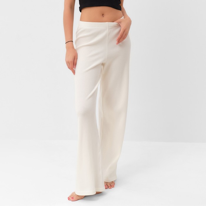 

Брюки домашние женские KAFTAN Basic line белые 48 RU, Белый, Basic line