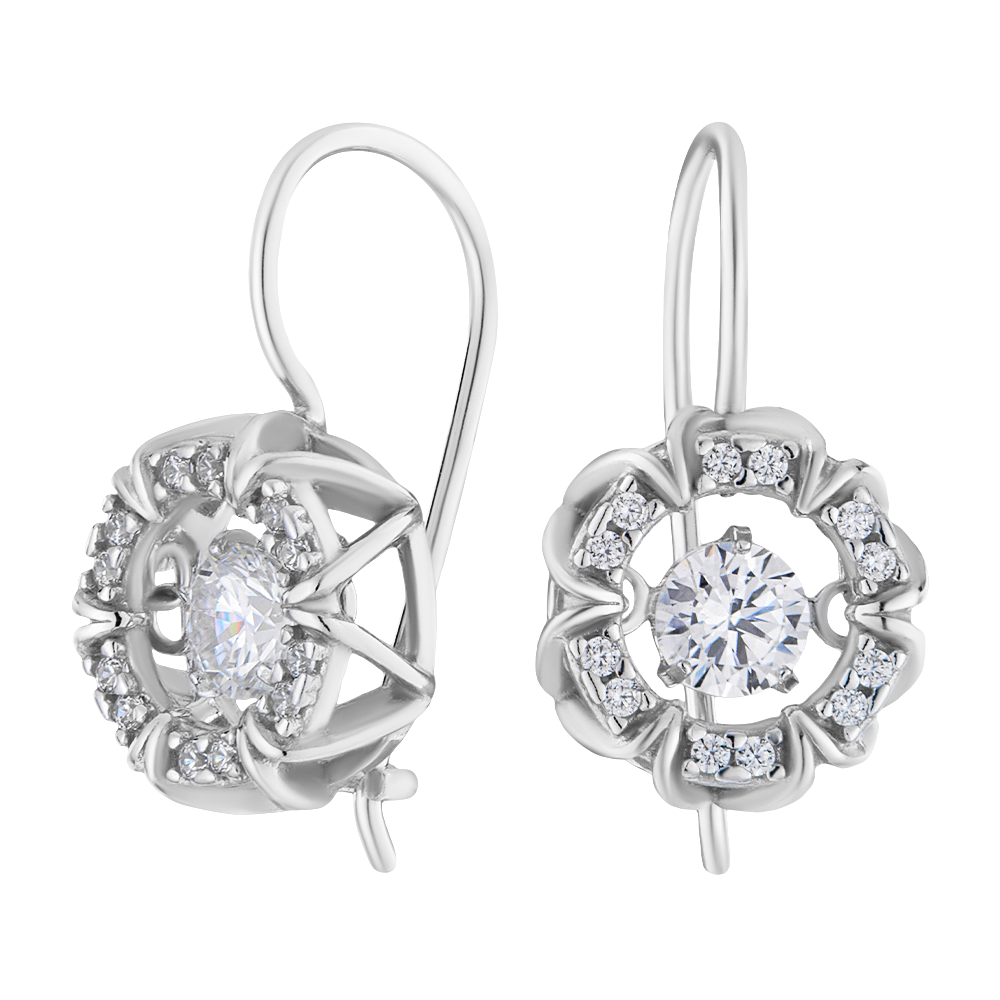 

Серьги из серебра с фианитом ЮВЕЛИР КАРАТ 2129735/9
