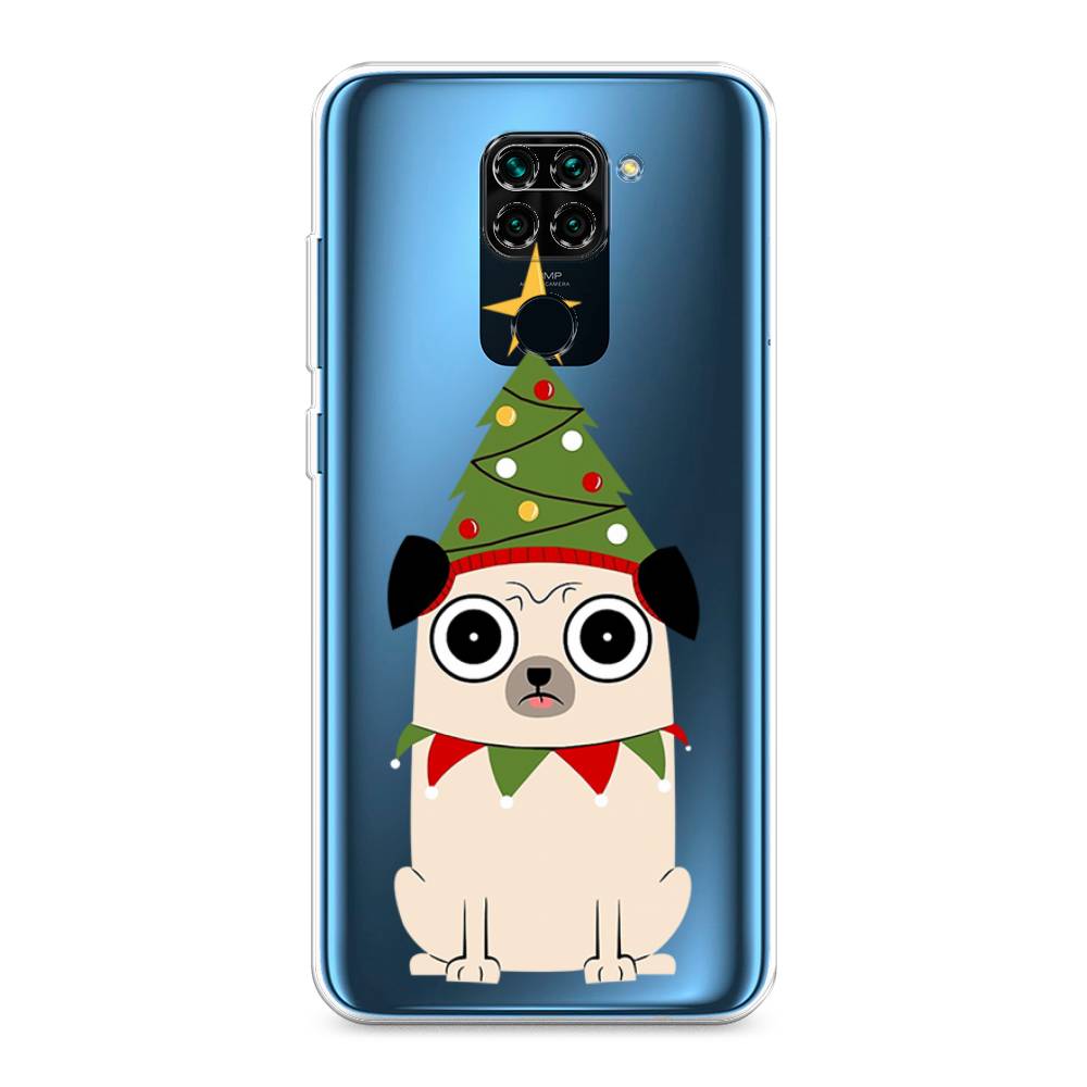 

Чехол на Xiaomi Redmi 10X 4G/Note 9 "Собачка с ёлочкой", Бежевый;красный;зеленый, 38250-1