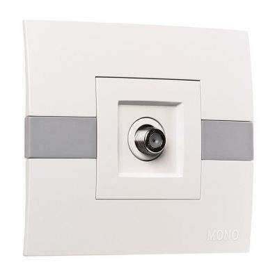 

Mono Eco роз. СУ комп. (RJ45) Бел/Сер 101-010204-125 (арт. 553803), Белый