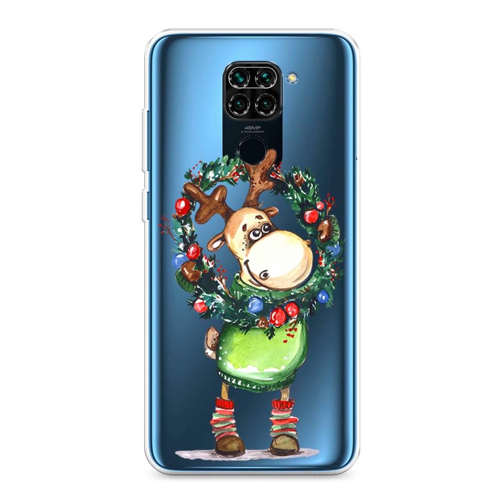 

Чехол на Xiaomi Redmi 10X 4G/Note 9 "Олень с новогодним венком", 38250-4