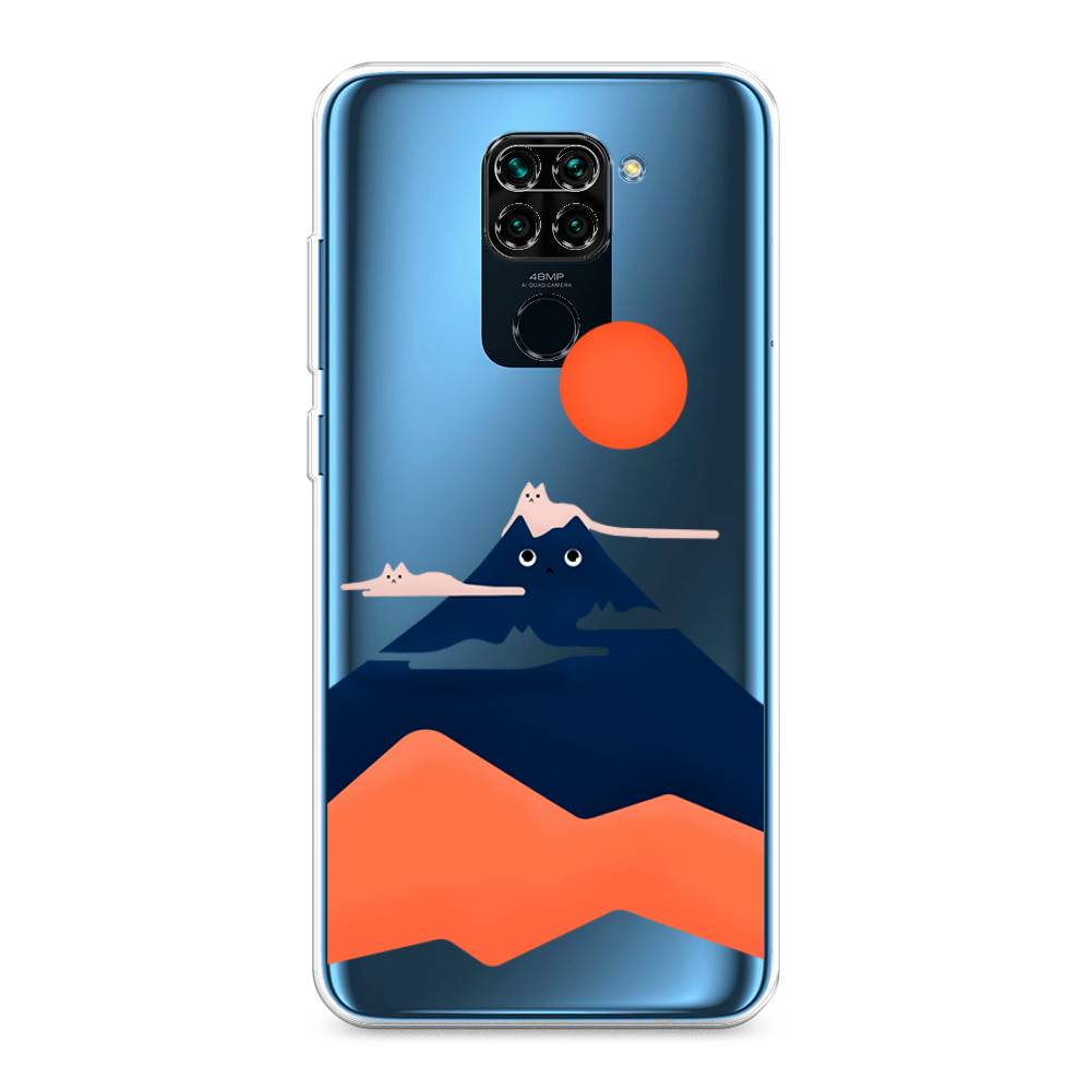 

Чехол на Xiaomi Redmi 10X 4G/Note 9 "Кот-гора", Черный;оранжевый, 38250-4