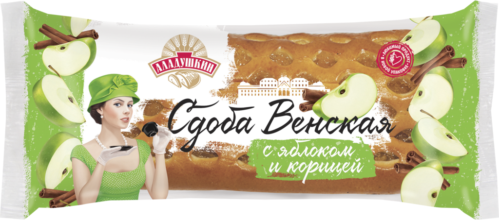 

Сдоба Аладушкин Венская с яблоком и корицей 200 г