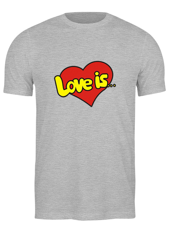 

Футболка мужская Printio Love is серая S, Love is
