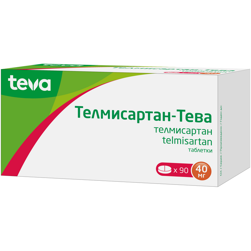 

Телмисартан-Тева таблетки 40 мг 90 шт.