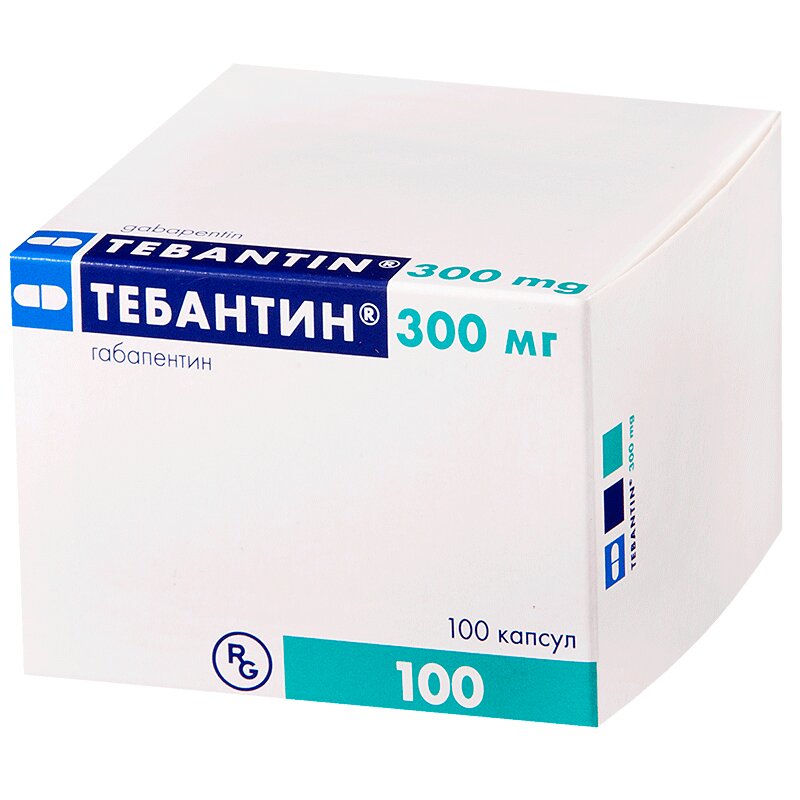 

Тебантин капсулы 300 мг 100 шт.