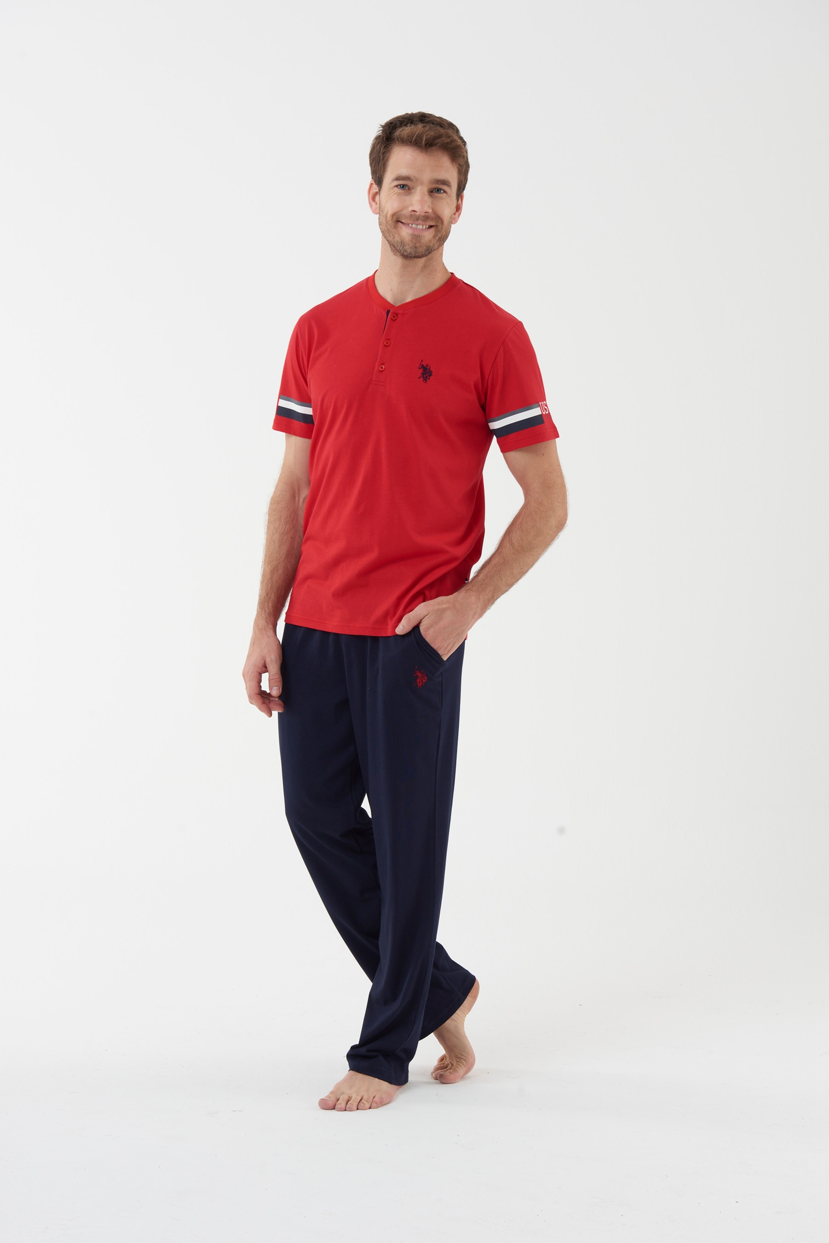 

Домашний комплект мужской U.S. POLO Assn. 18446 красный XXL, 18446