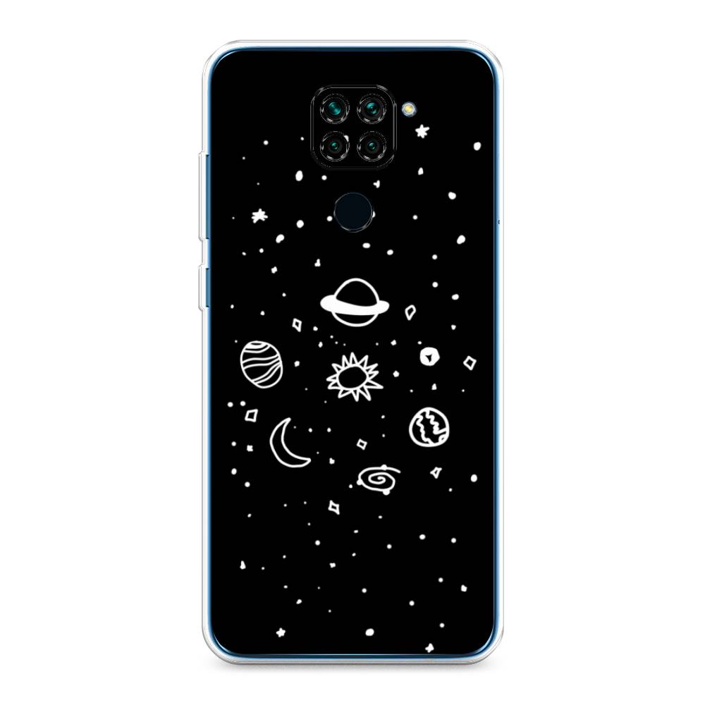 

Чехол на Xiaomi Redmi 10X 4G/Note 9 "Дудл солнечной системы", Бежевый;серый, 38250-2