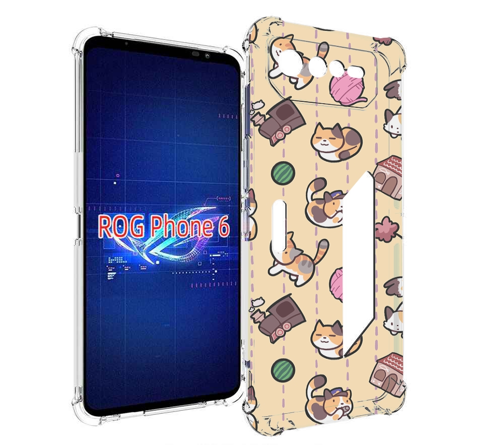 

Чехол MyPads Котики-клубочки для Asus ROG Phone 6, Прозрачный, Tocco