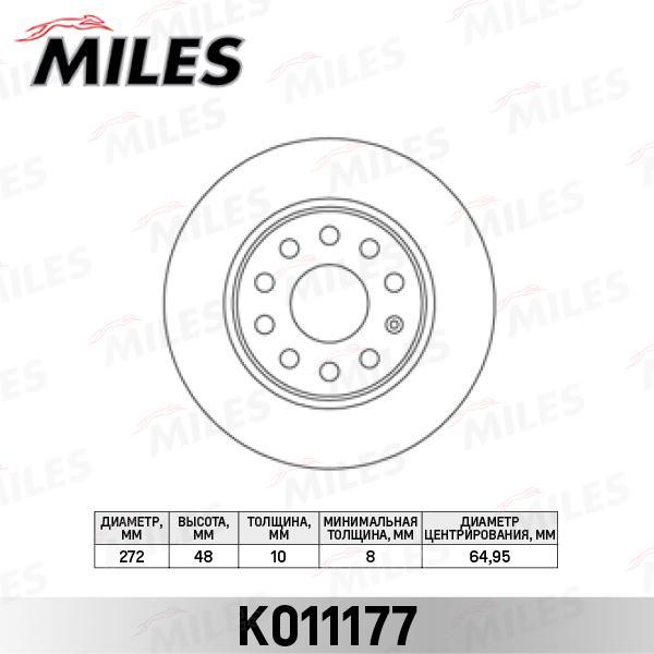 

Тормозной диск Miles K011177
