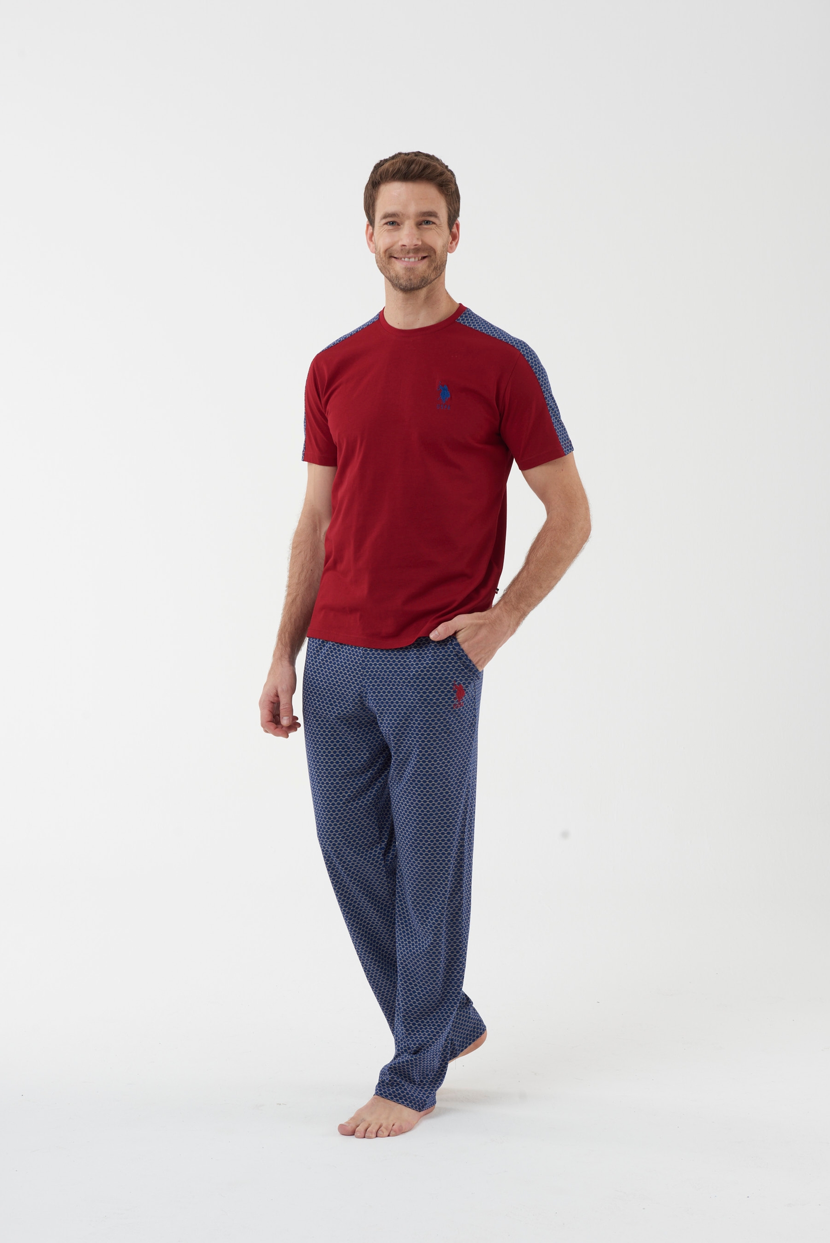 

Домашний комплект мужской U.S. POLO Assn. 18443 бордовый XXL, 18443
