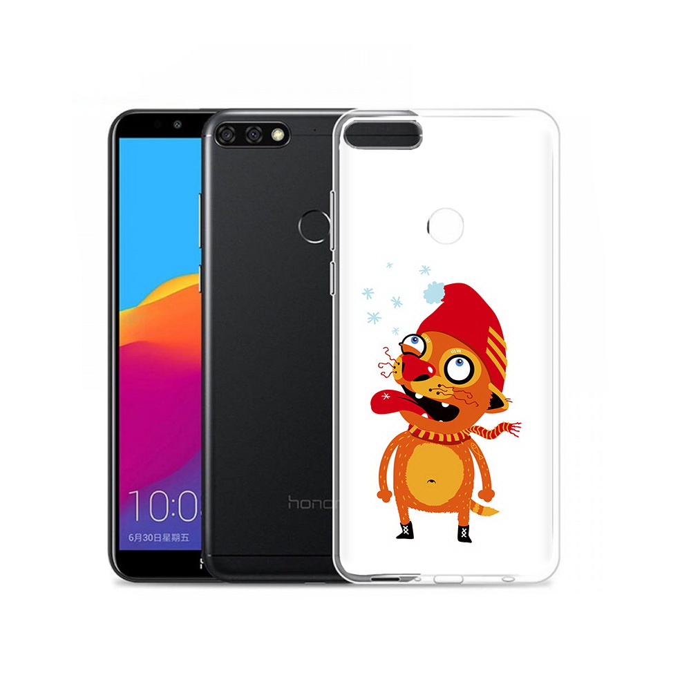 

Чехол MyPads Tocco для Honor 7C Pro Зимний кот (PT113786.47.88), Прозрачный, Tocco